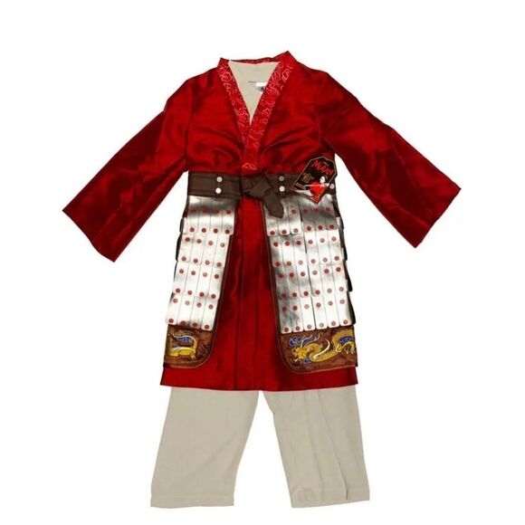 Disney Mulan Live Action Film Warrior Deluxe Costume Halloween Girls 4T New - Picture 1 of 9